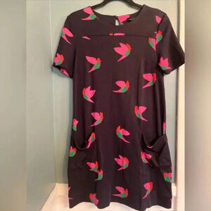 Marc by Marc Jacob’s women’s dress - 100% cotton- navy blue with colorful print